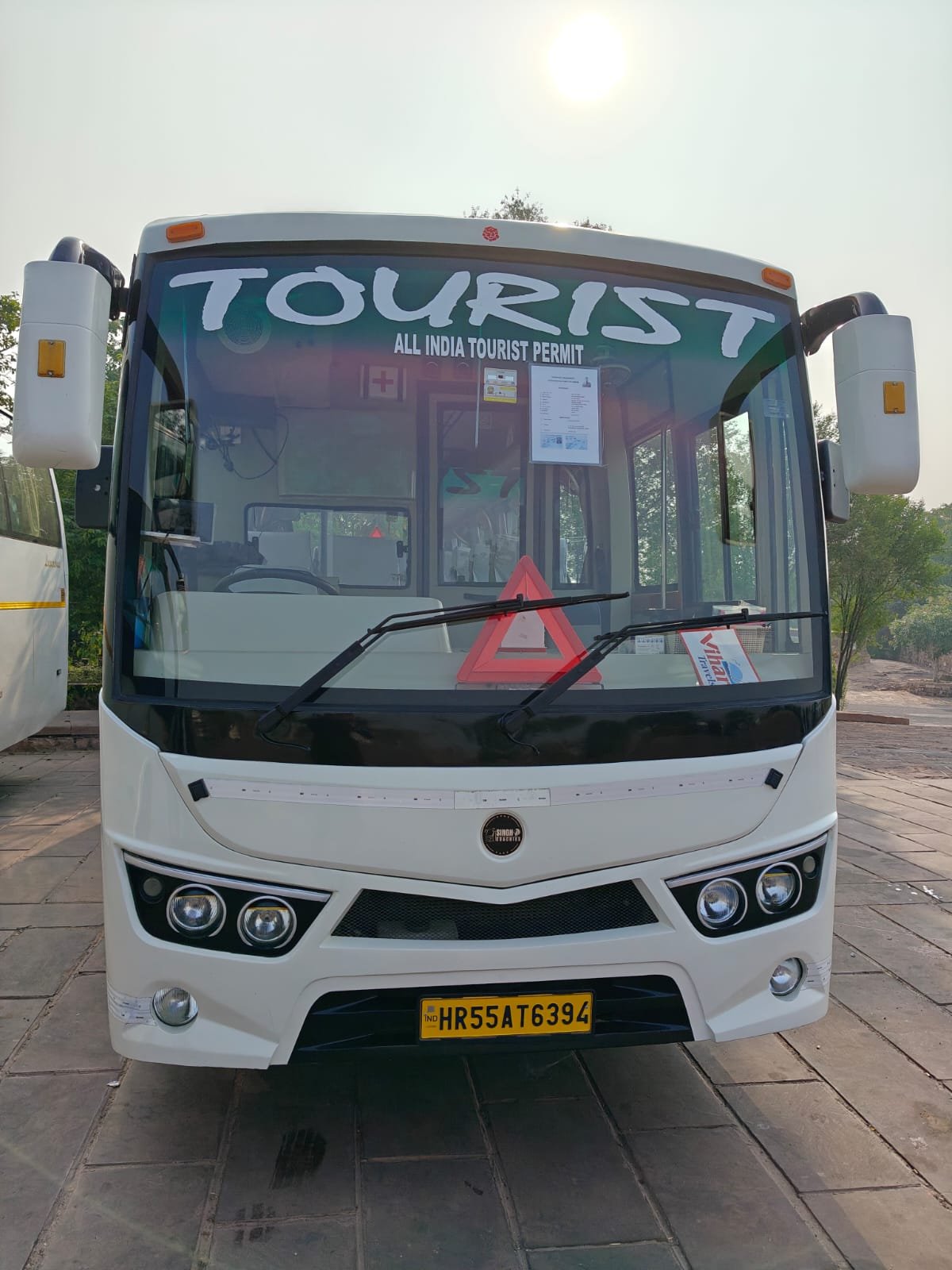 Original Rajasthan By Car and Driver tourist coach, front view