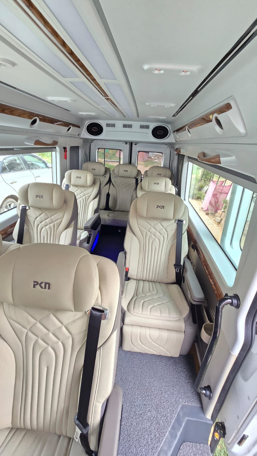 Tempo Traveller passenger cabin