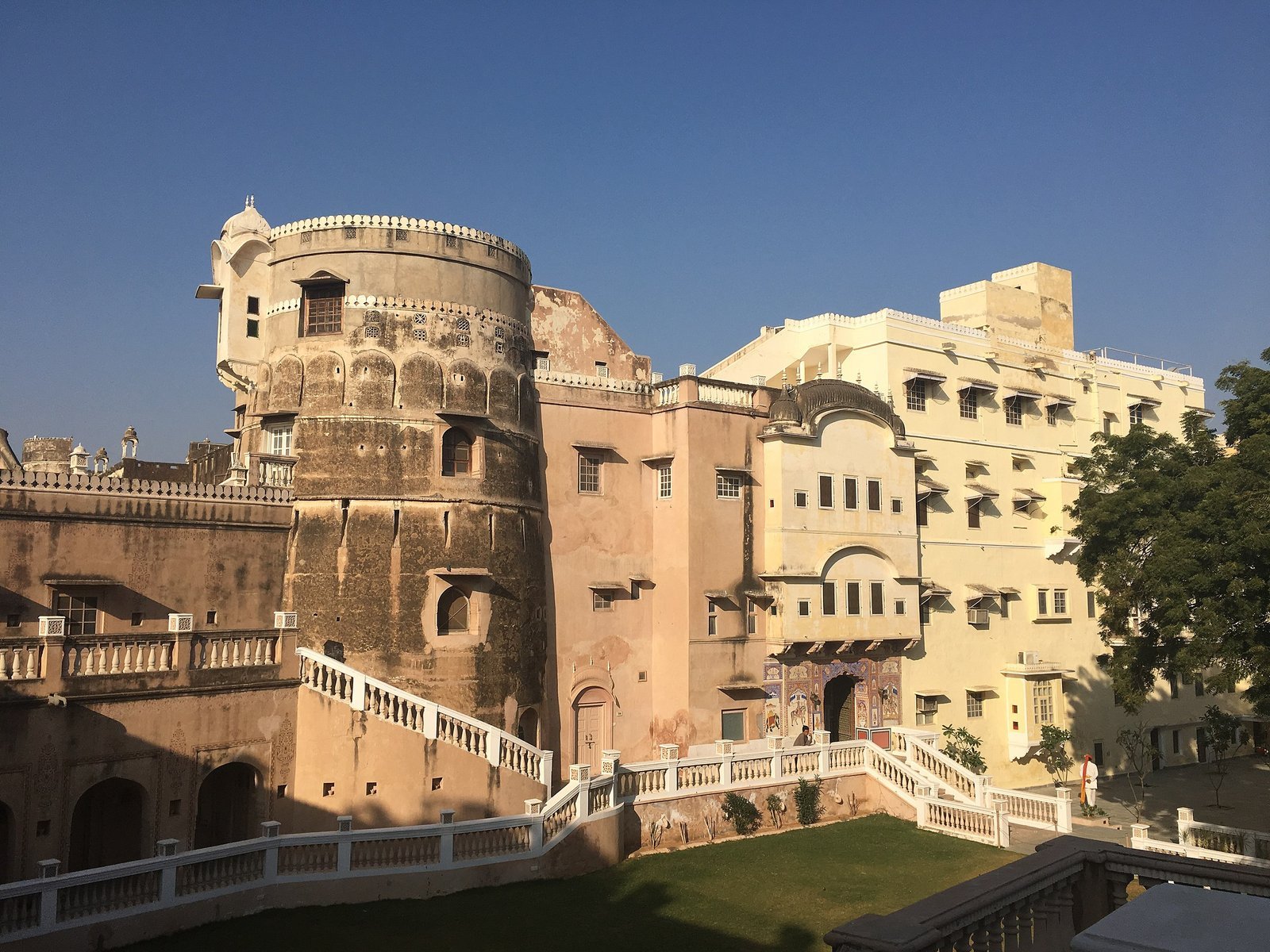 Historic palace architecture in Mandawa, Rajasthan