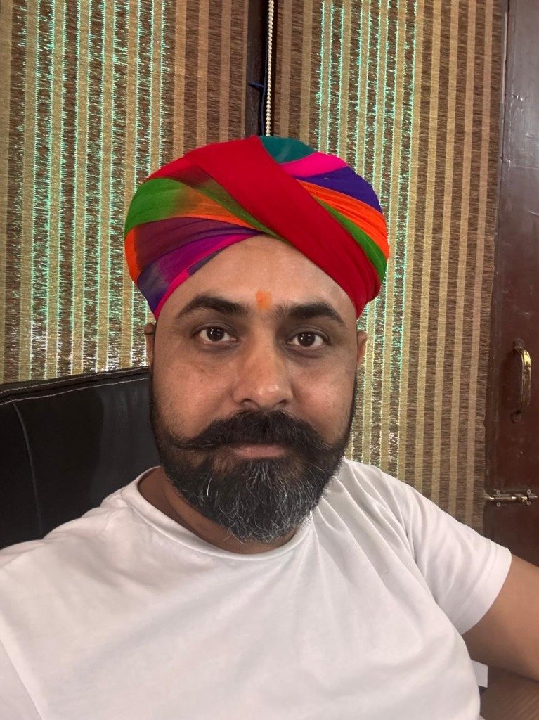 Founder Rajendra Sharma in Traditional Safa