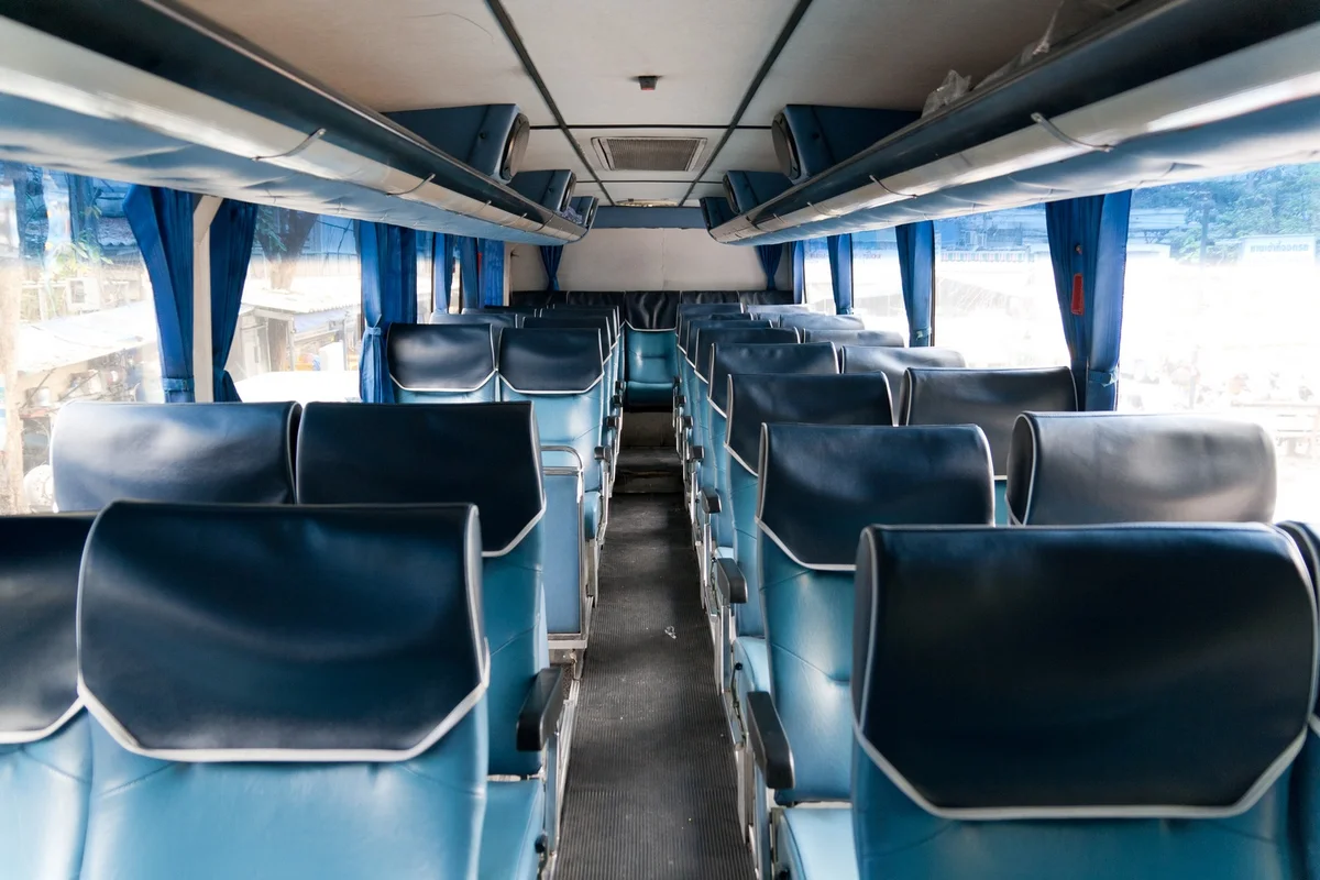 2x2 High-Back Pushback Reclining Coach Seats with Headrests