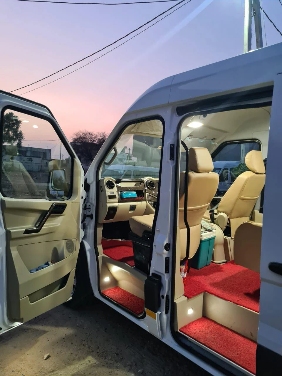 Urbania side door open to show the passenger cabin