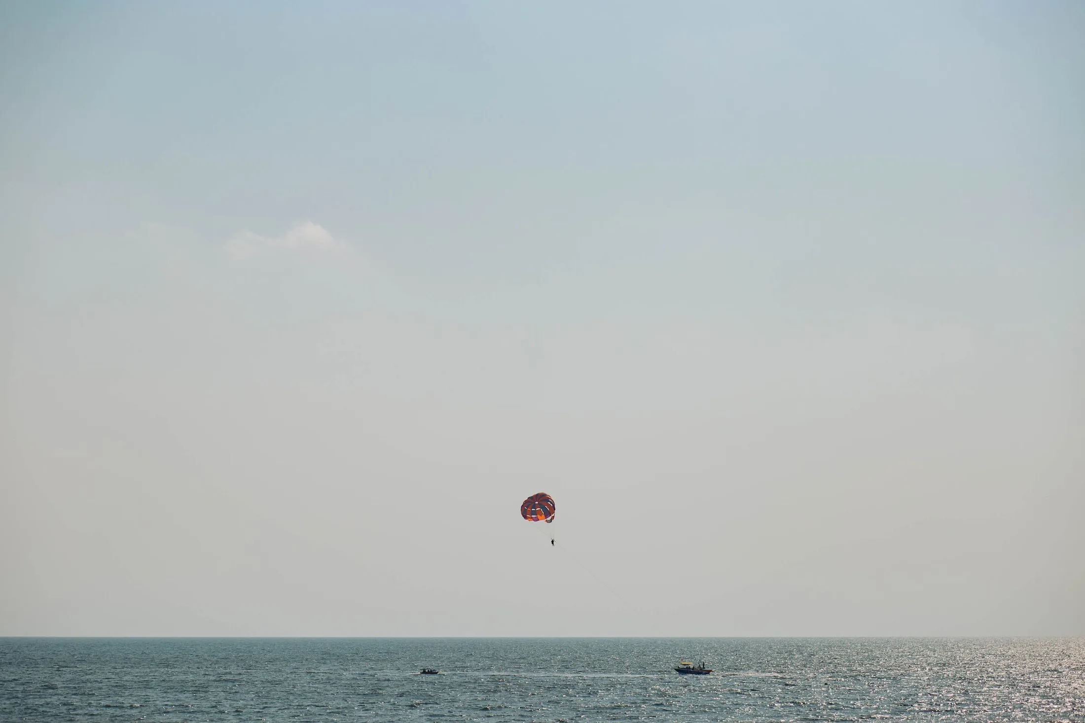 Parasailing above the Arabian Sea in Goa