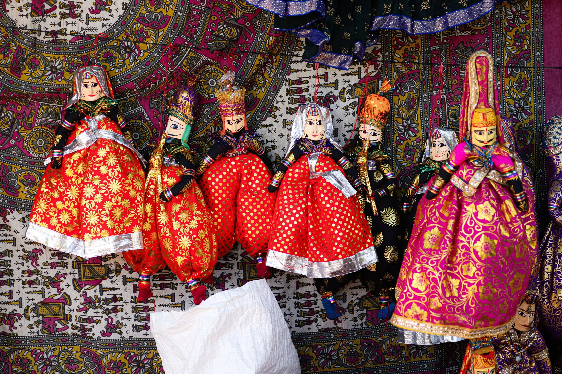 Traditional Rajasthani puppets in Jaipur