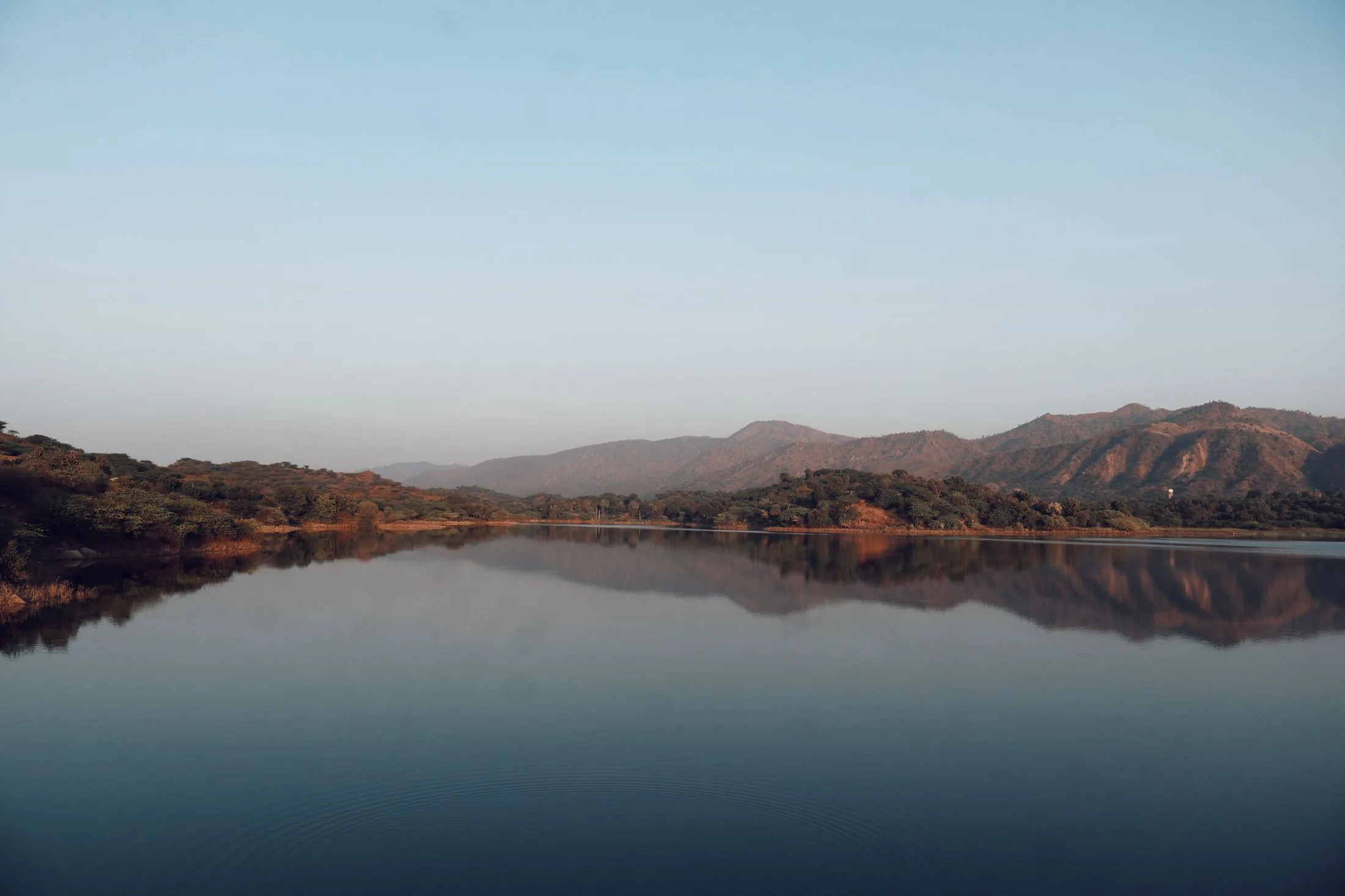 Calm mountain lake at Mount Abu