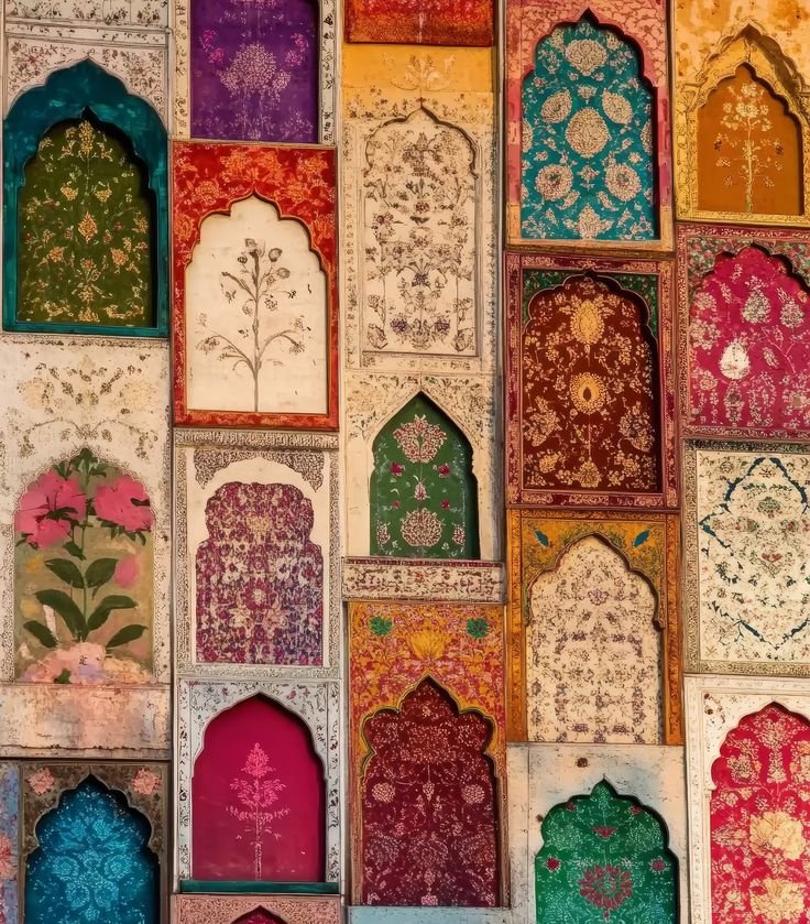 Colourful hand-printed textiles in Jaipur