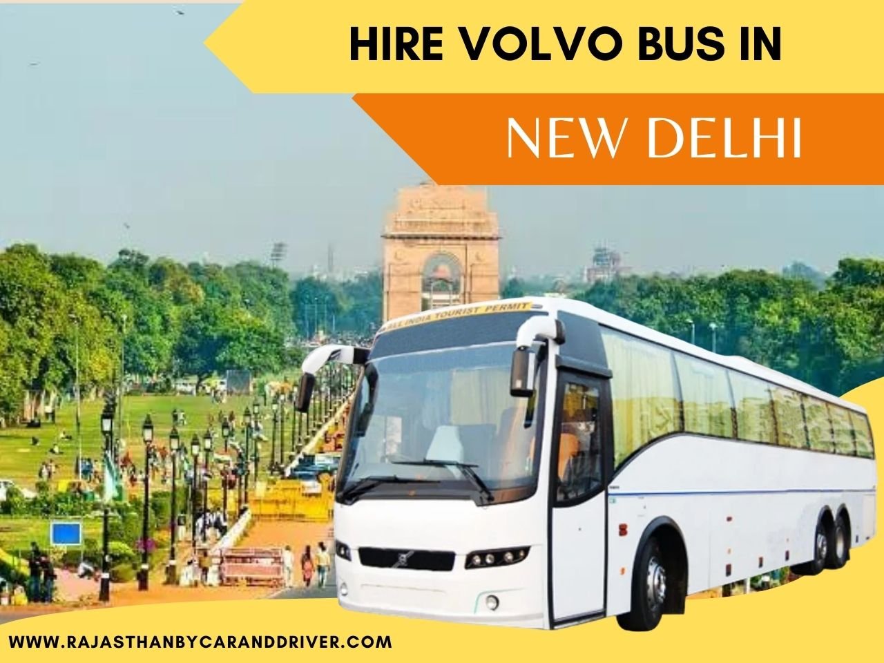 HIRE VOLVO BUS IN NEW DELHI