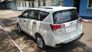 Toyota Innova Crysta 2.4 Z rear left hire toyota innova crysta with driver for tour