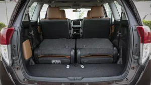 bootspace rear seat folded hire toyota innova rusta with driver for tour