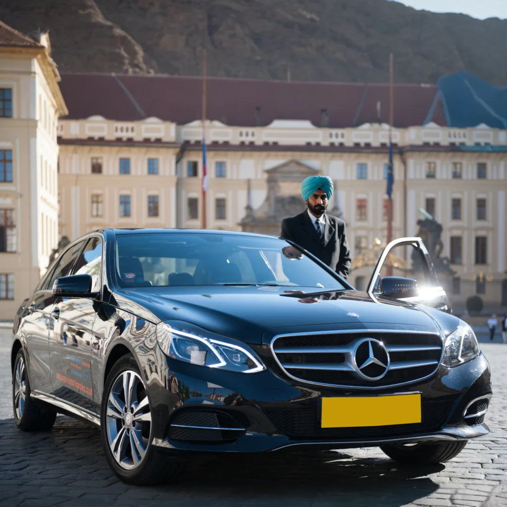 rent Mercedes E Class with driver for your trip