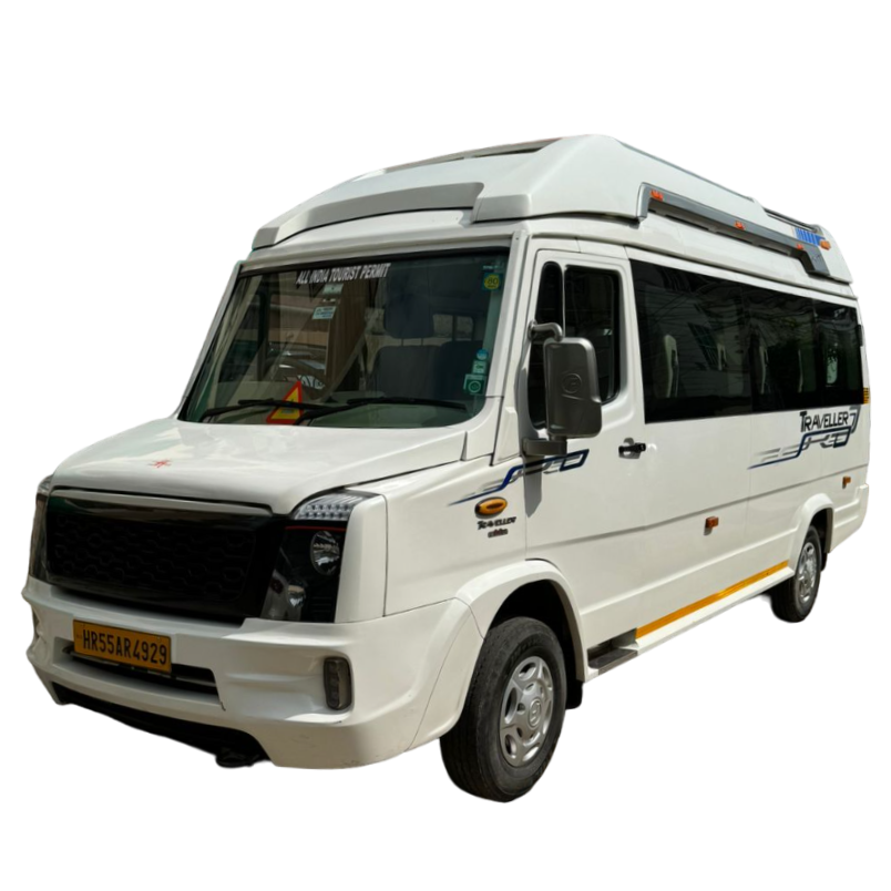 hire 12 seater maharaja tempo traveller for rent