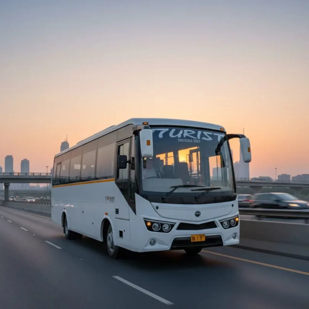 mini-coach-on-highway-with-close-view