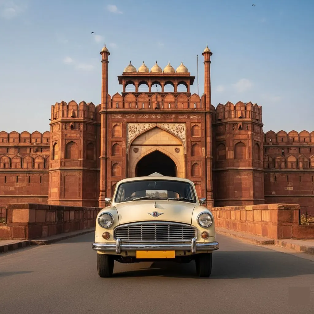 royal-ambassador-in-front-of-agra-fort