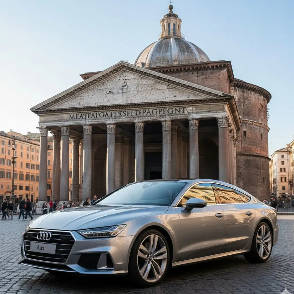 sedan_audi_in_front_of_building