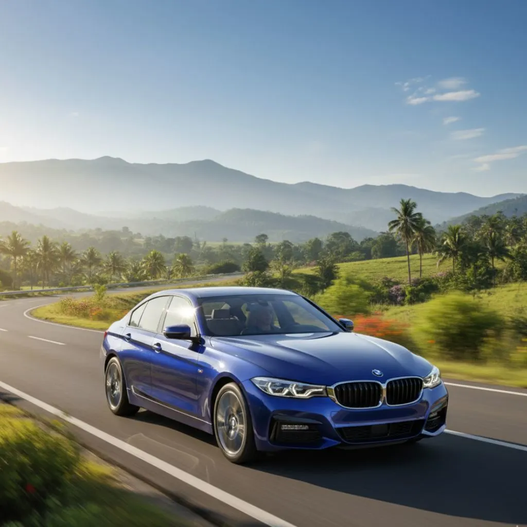 sedan_bmw_running_on_road